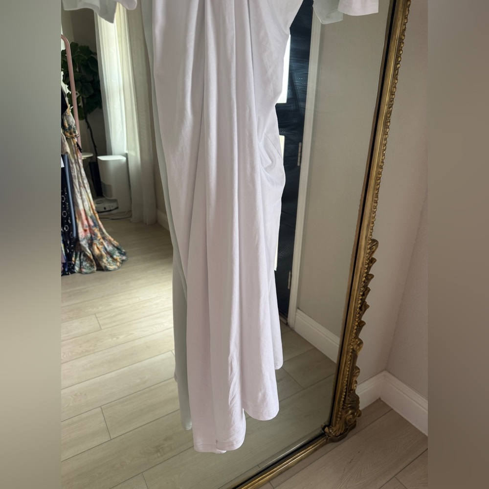 A.W.A.K.E. MODE Jersey Asymmetric Gathered Maxi Dress - Picture 9 of 12